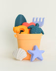 Olive | Beach Bucket Sand Play Set - Peach 8 piece Set | The Elly Store