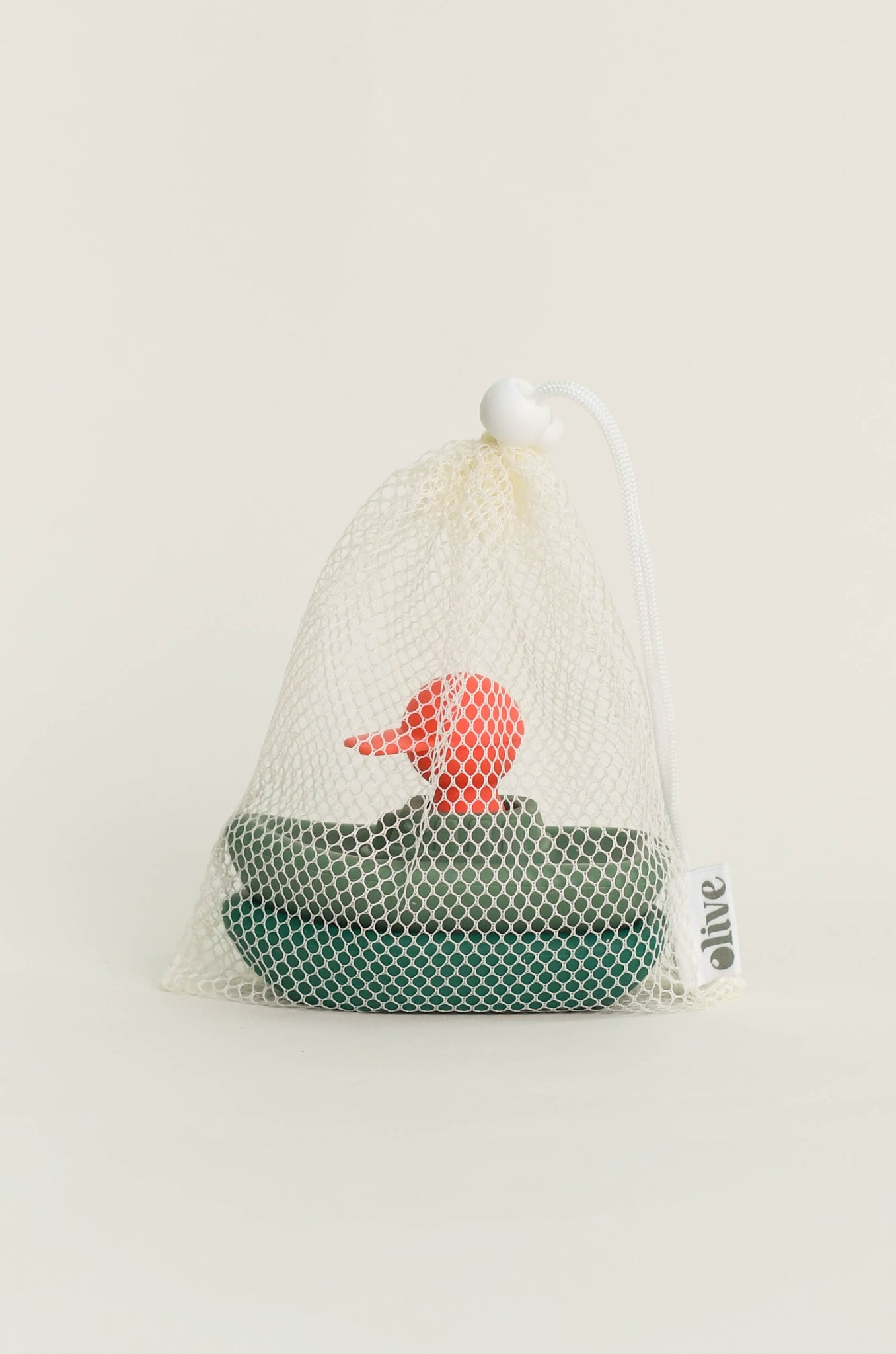 Olive Man in Boat Bath Toy - Green/Sage | The Elly Store