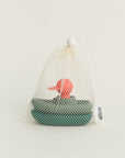 Olive Man in Boat Bath Toy - Green/Sage | The Elly Store