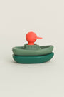 Olive Man in Boat Bath Toy - Green/Sage | The Elly Store