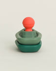 Olive Man in Boat Bath Toy - Green/Sage | The Elly Store