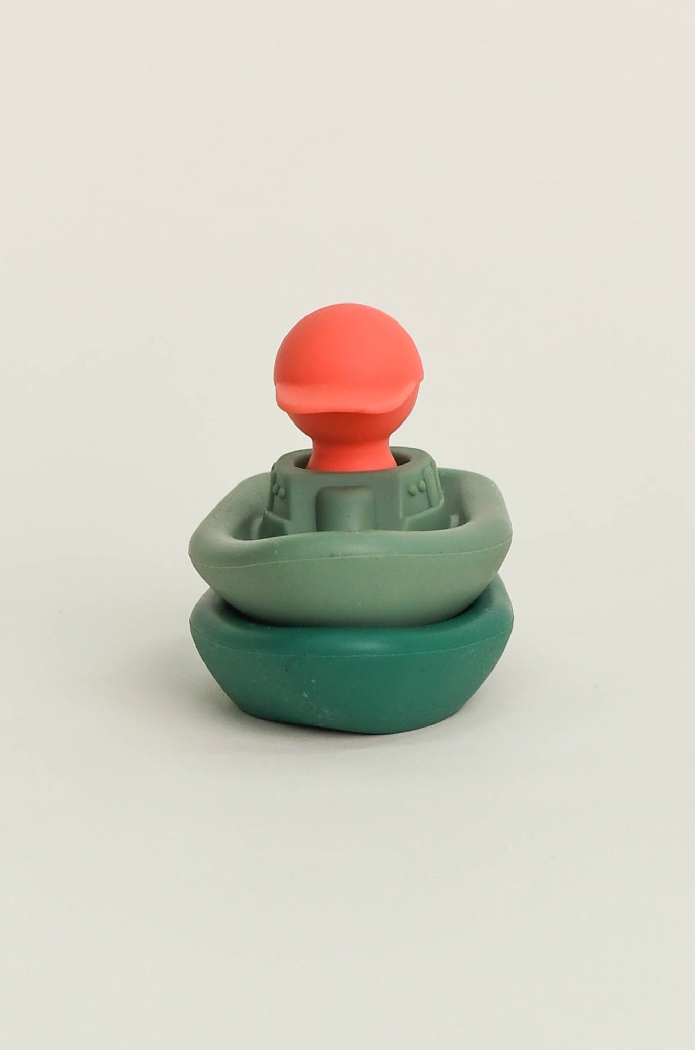 Olive Man in Boat Bath Toy - Green/Sage | The Elly Store