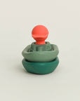 Olive Man in Boat Bath Toy - Green/Sage | The Elly Store