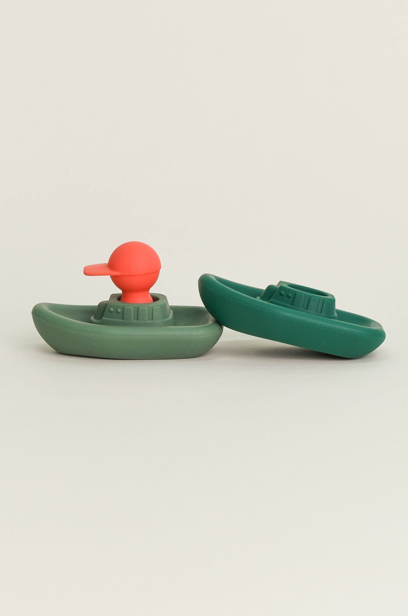 Olive Man in Boat Bath Toy - Green/Sage | The Elly Store