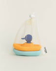 Olive | Man in Boat Bath Toy - Turquoise / Yellow | The Elly Store