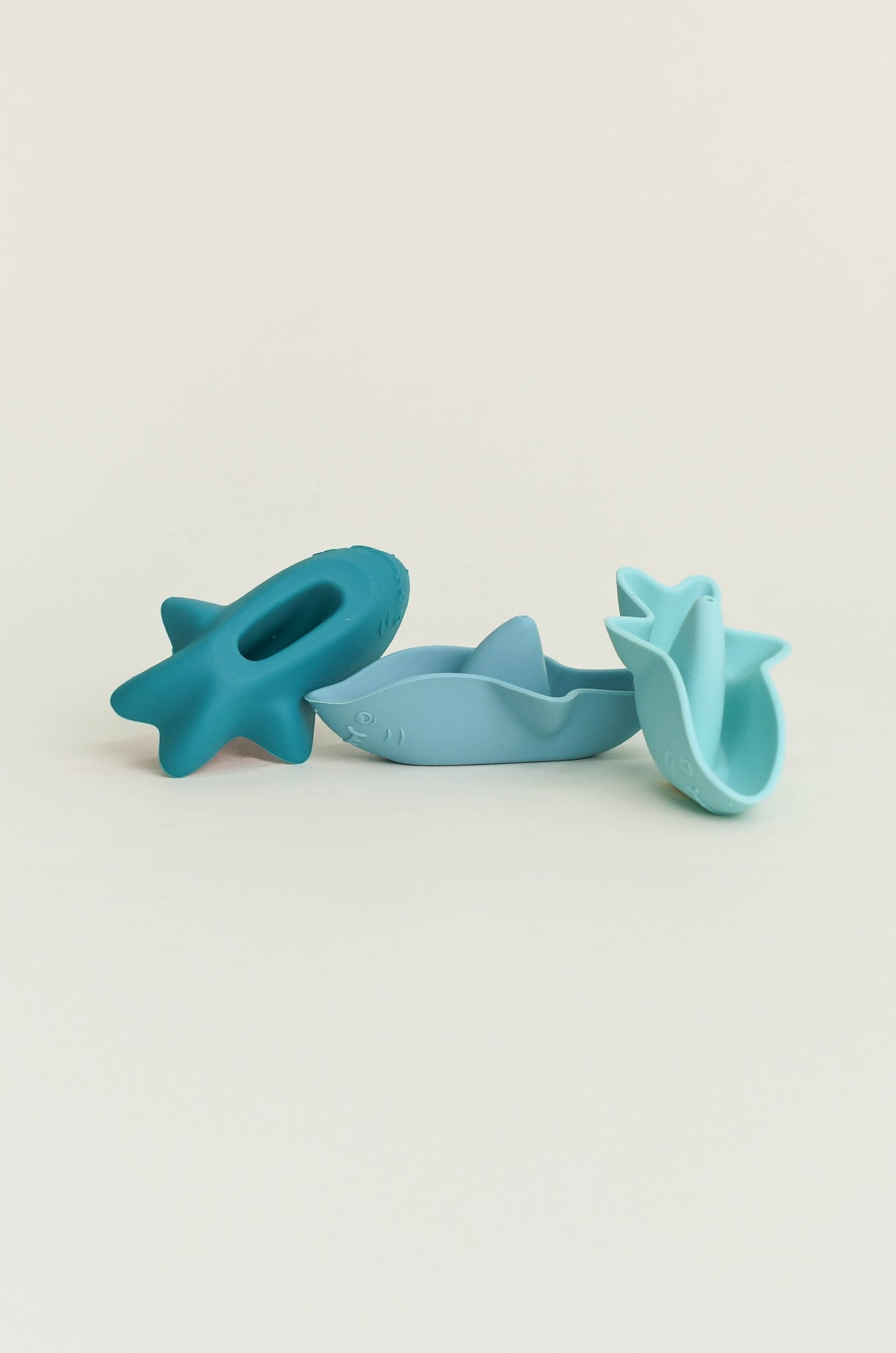 Olive | Stackable Sharks - Turquoise Set of 3 | The Elly Store