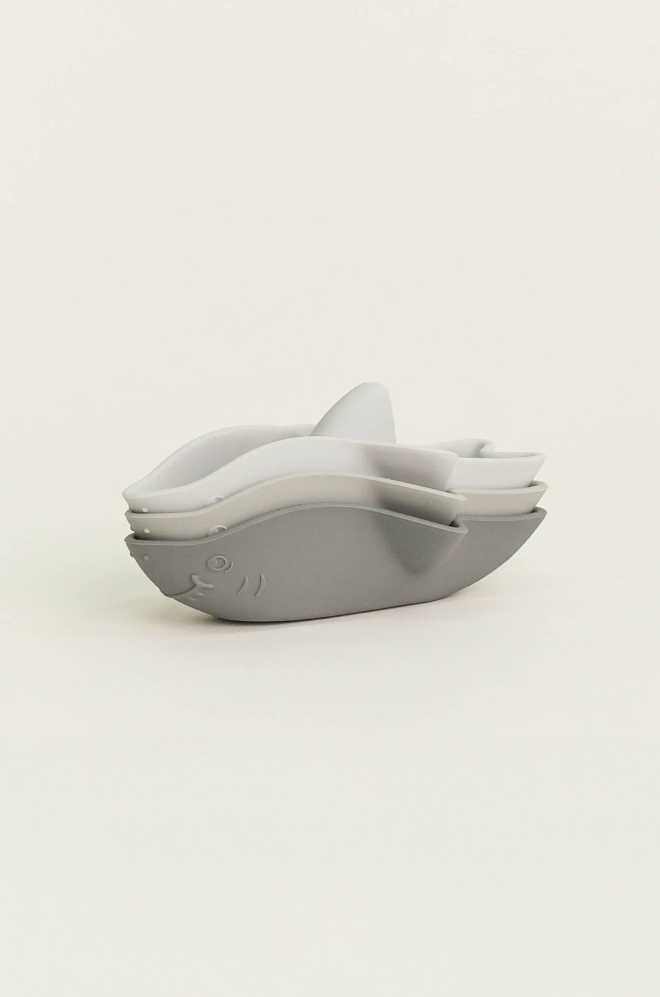 Olive | Stackable Sharks - Grey Set of 3 | The Elly Store