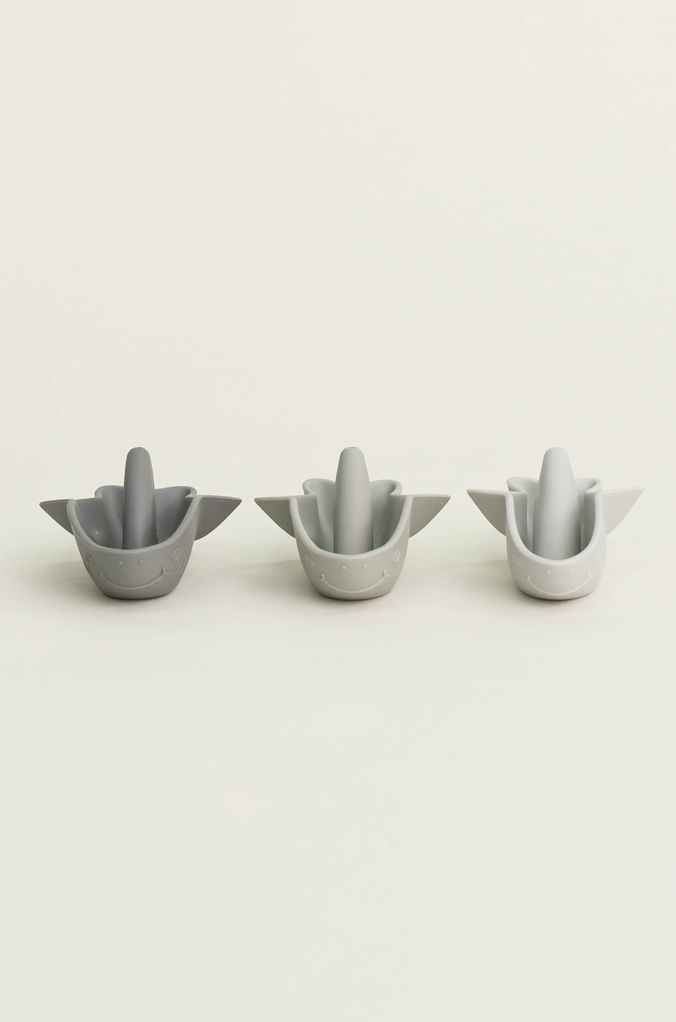 Olive | Stackable Sharks - Grey Set of 3 | The Elly Store