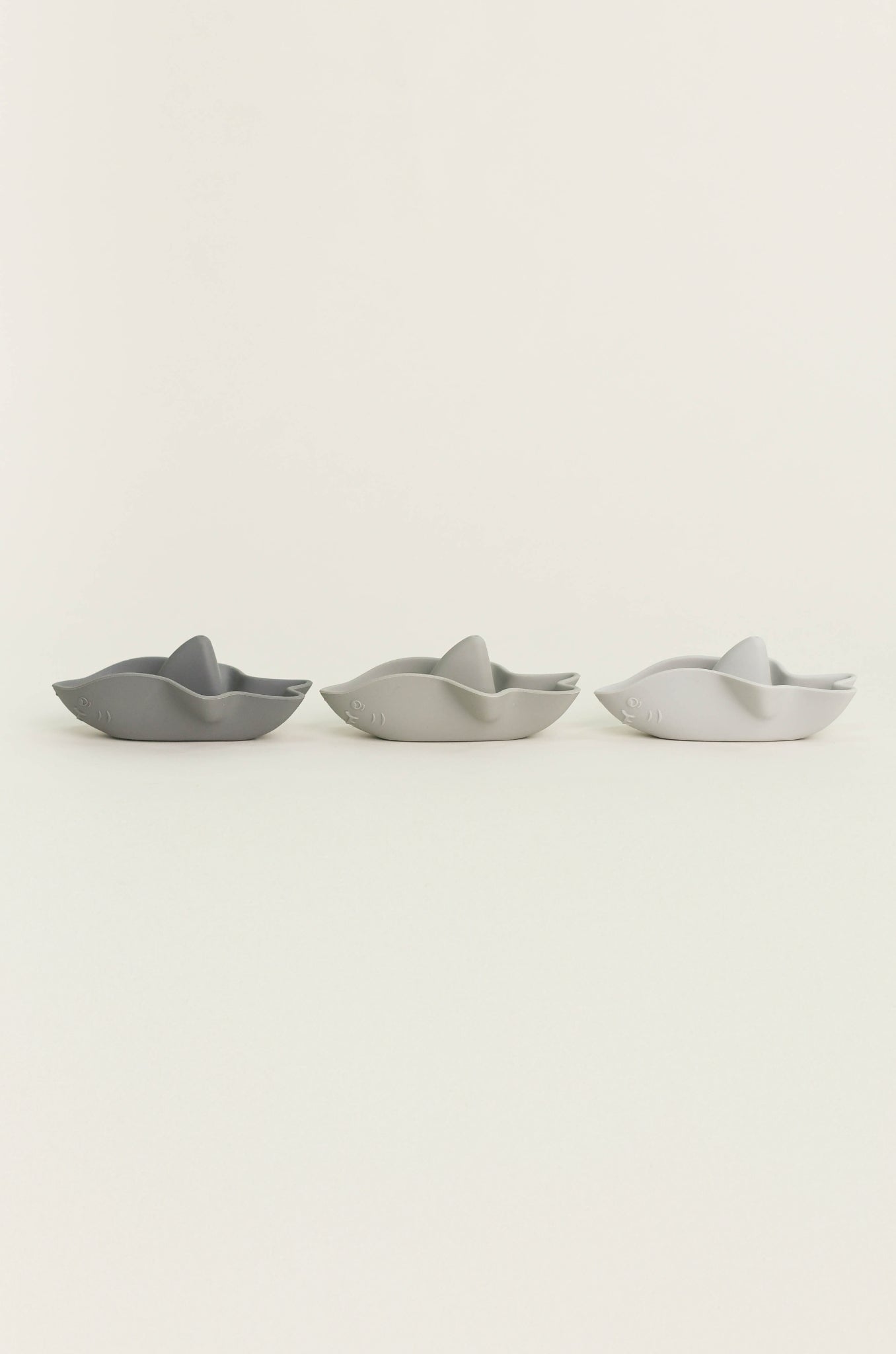 Olive | Stackable Sharks - Grey Set of 3 | The Elly Store