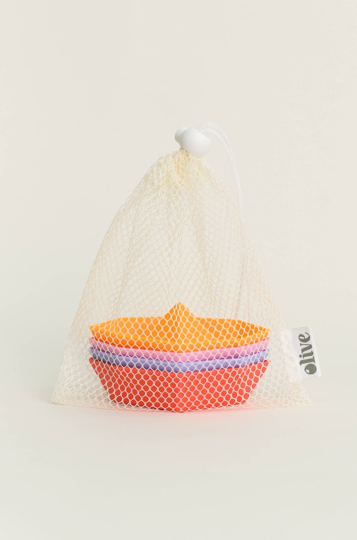 Olive | Stackable Boat - Pink Set of 4 | The Elly Store