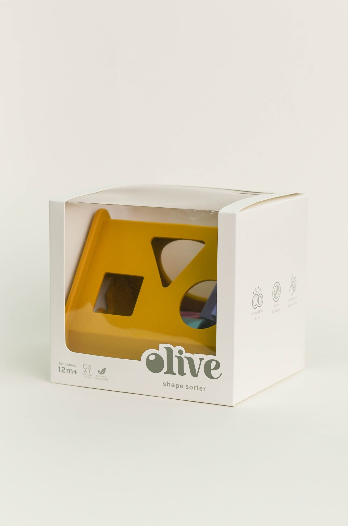 Olive | Shape Sorting House - Yellow | The Elly Store