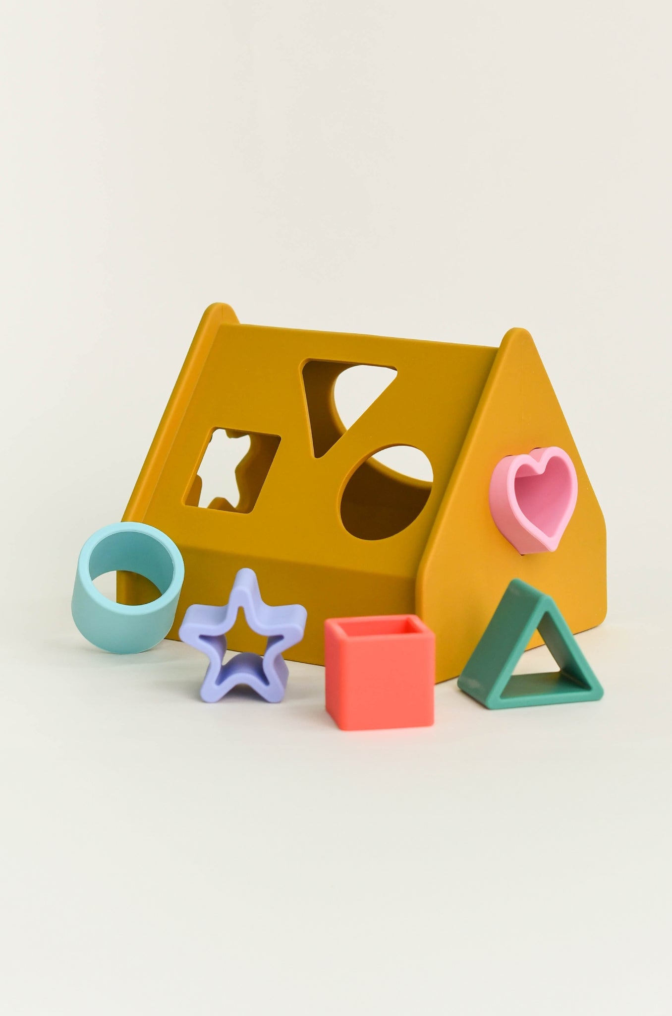 Olive | Shape Sorting House - Yellow | The Elly Store