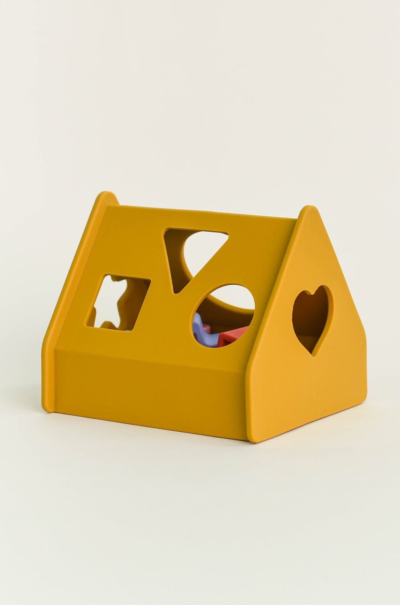 Olive | Shape Sorting House - Yellow | The Elly Store