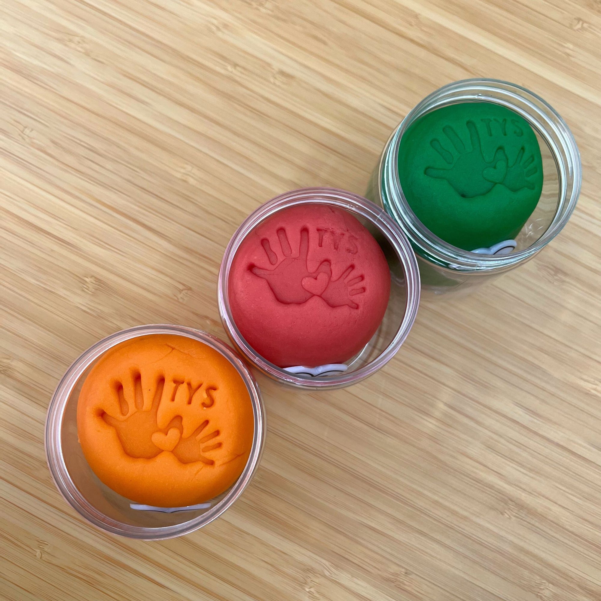 Tickle Your Senses Bright Playdough Pack - Orange, Green, Pink