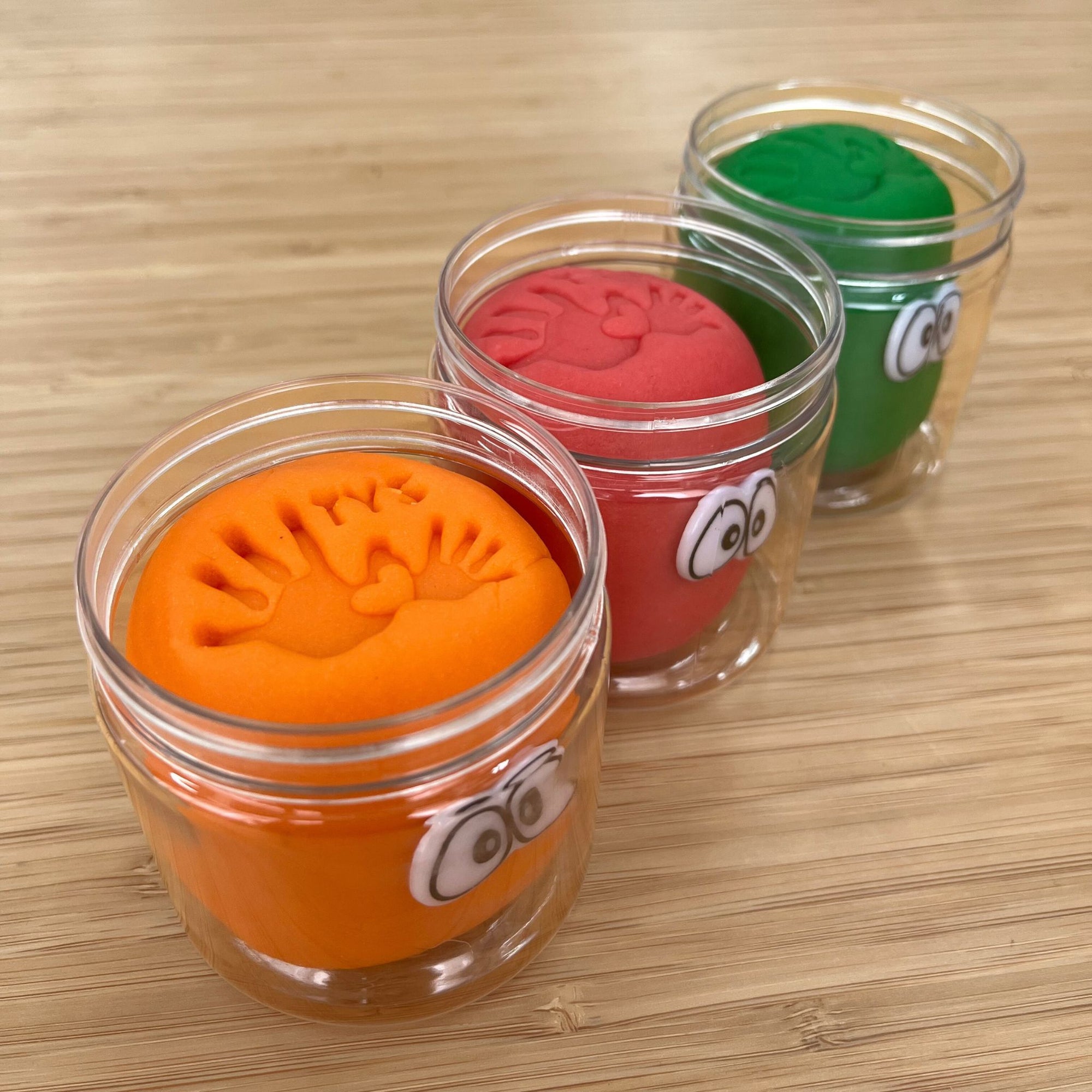 Tickle Your Senses Bright Playdough Pack - Orange, Green, Pink