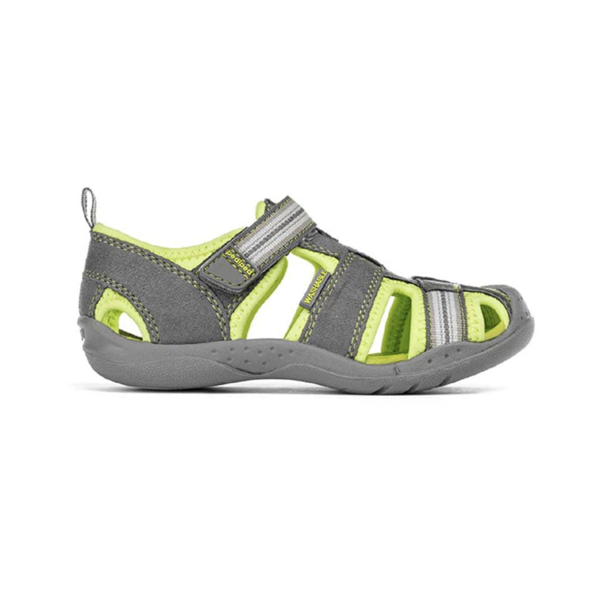 Pediped Flex Sahara Grey Lime Adventure Sandals