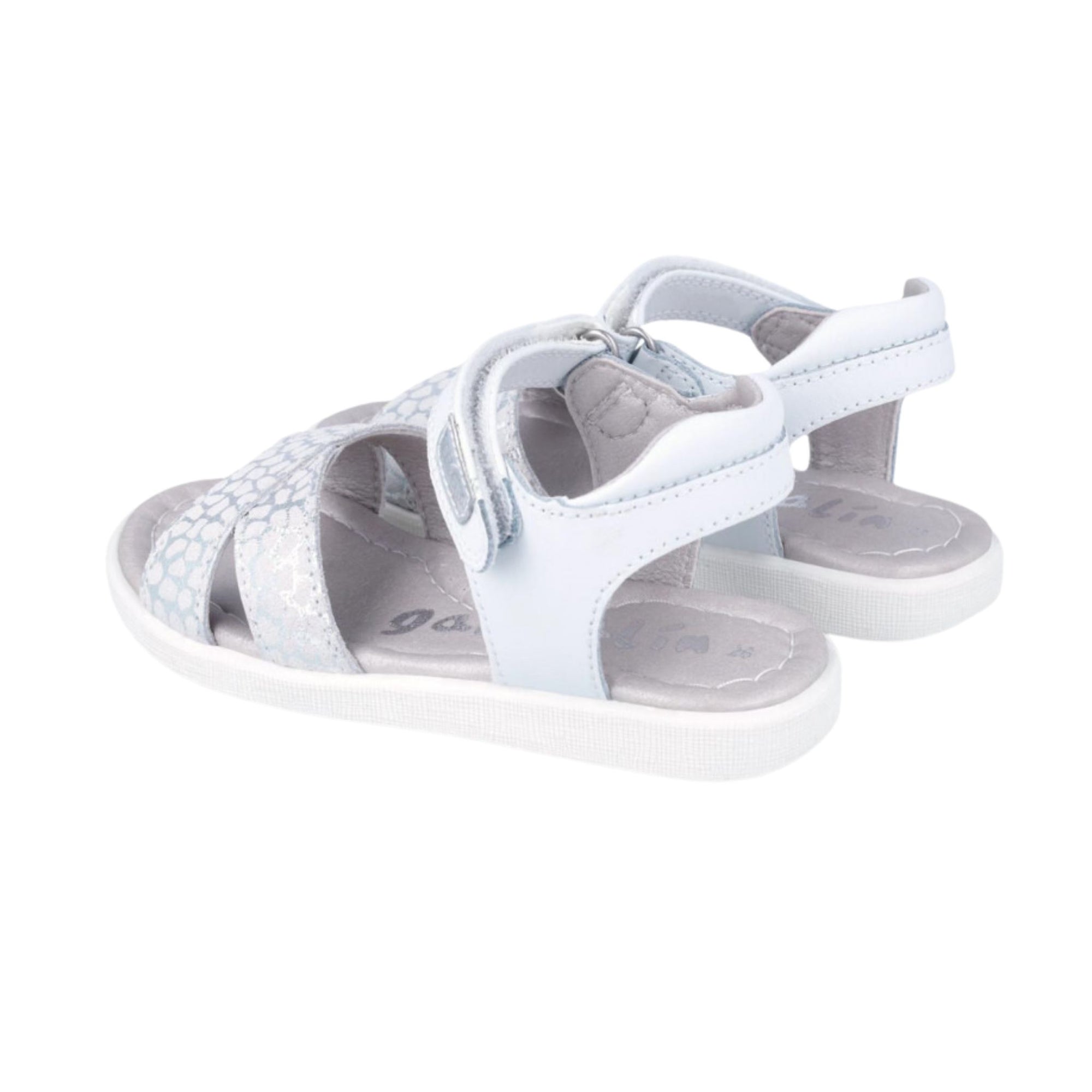 Garvalin Metallic Silver Dots Sandals