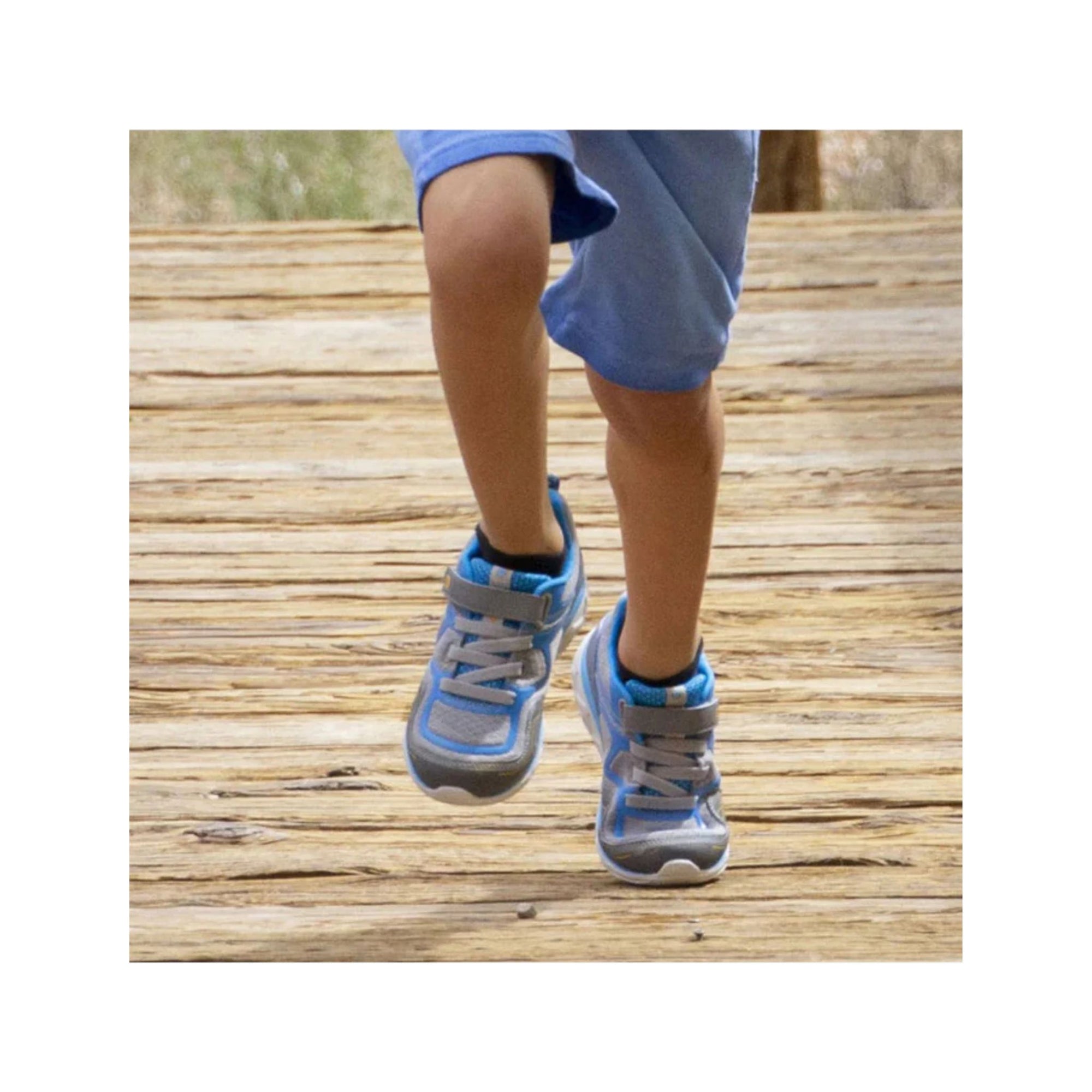 Pediped Flex Force Grey Blue Athletic Shoes