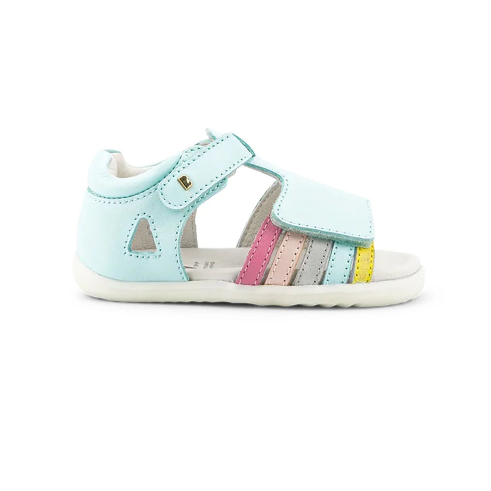 Bobux Mist and Dusk Pearl Rainbow Mirror Sandals Step Up