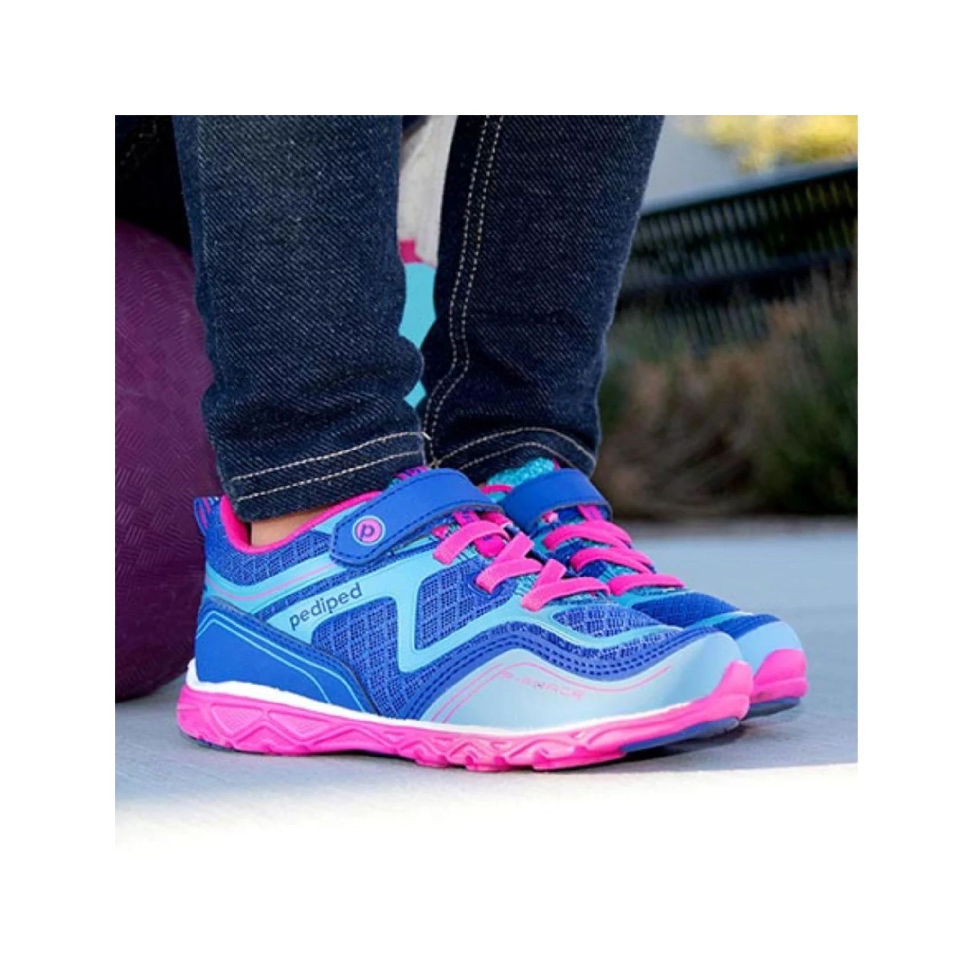 Pediped Flex Force Navy Fuchsia Athletic Shoes