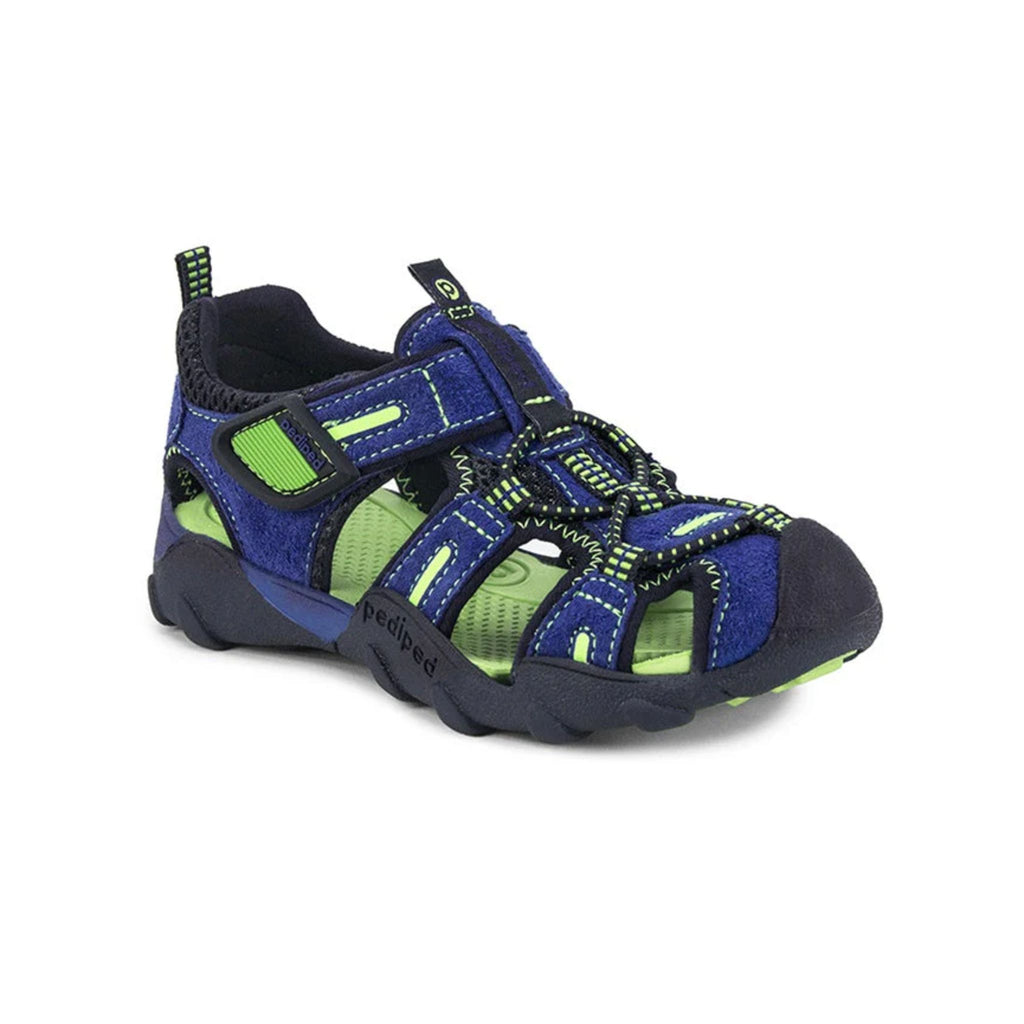 Pediped Kids Shoes | Flex Canyon Blue Lime Adventure Sandals – The Elly ...