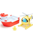 Green Toys Rescue Boat and Helicopter