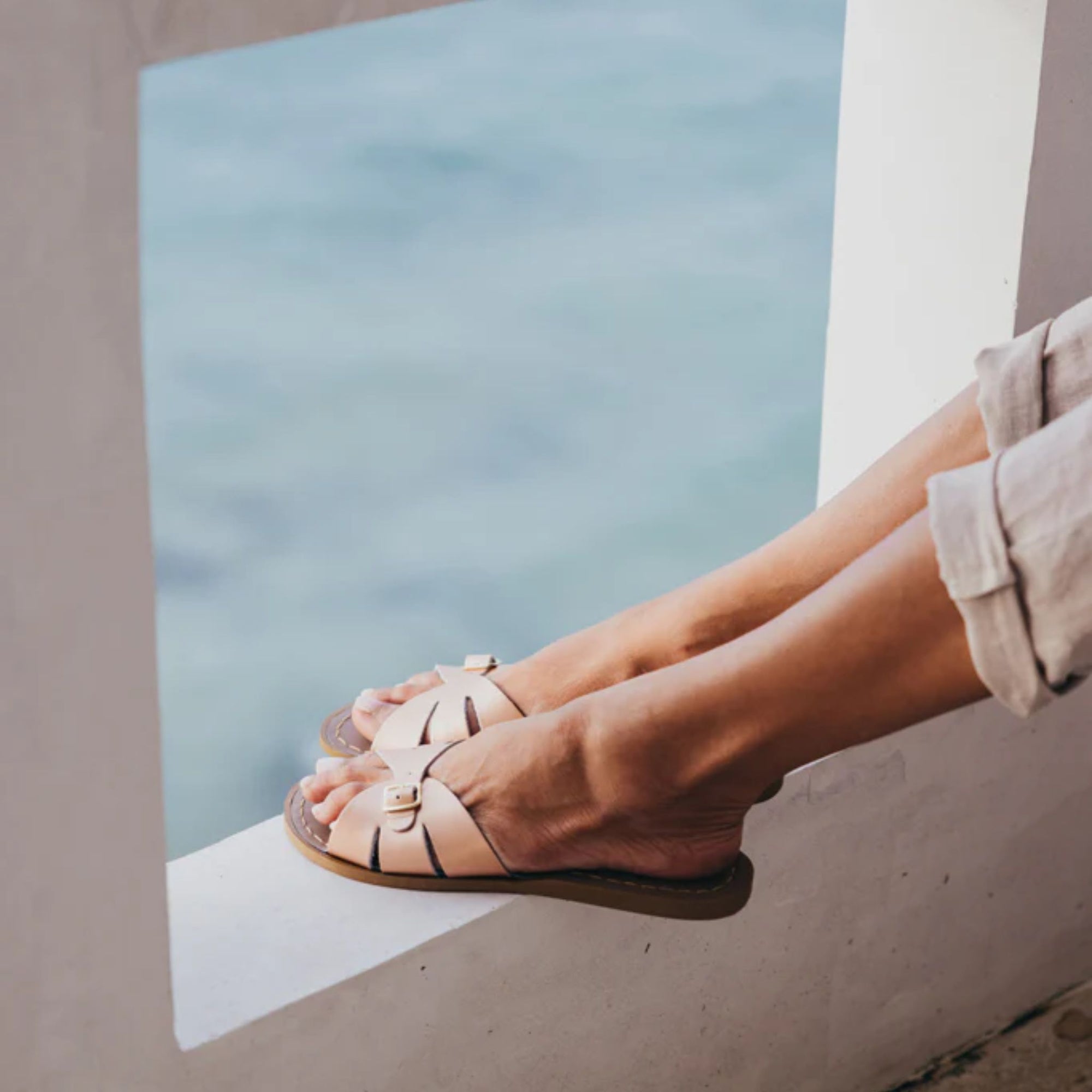 Salt-water Sandals Classic Slide Adult - Rose Gold