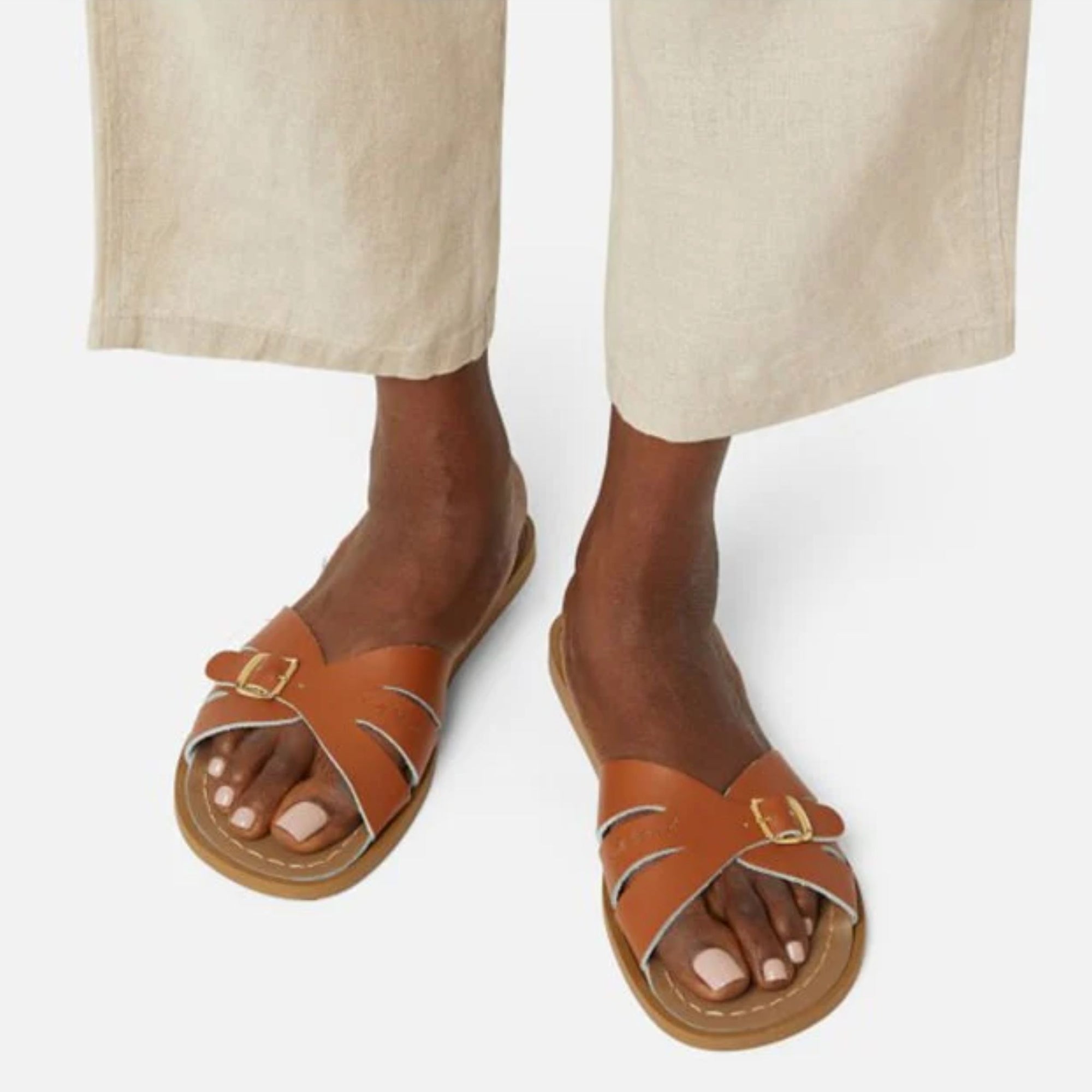 Salt-water Sandals Classic Slide Adult - Tan