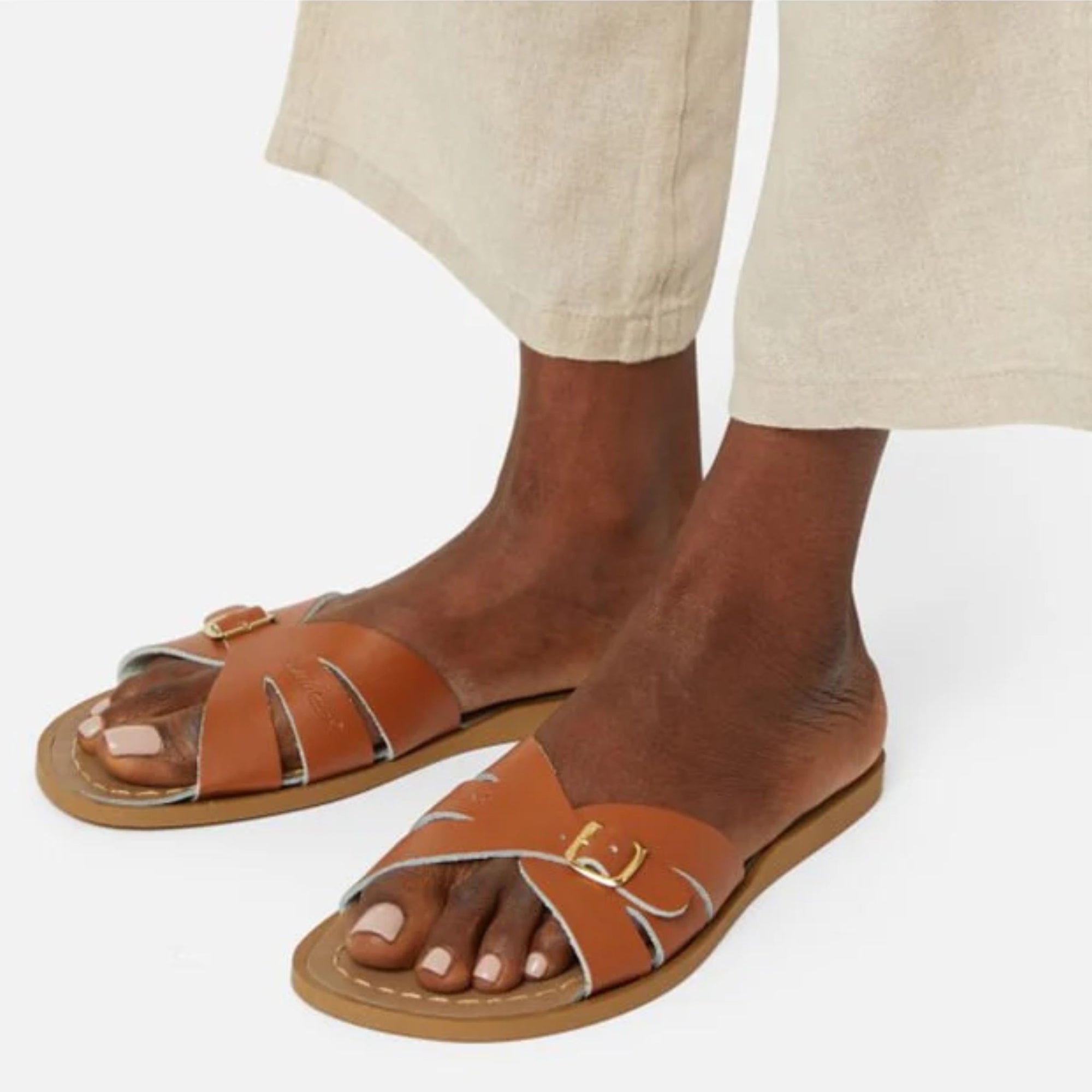 Salt-water Sandals Classic Slide Adult - Tan