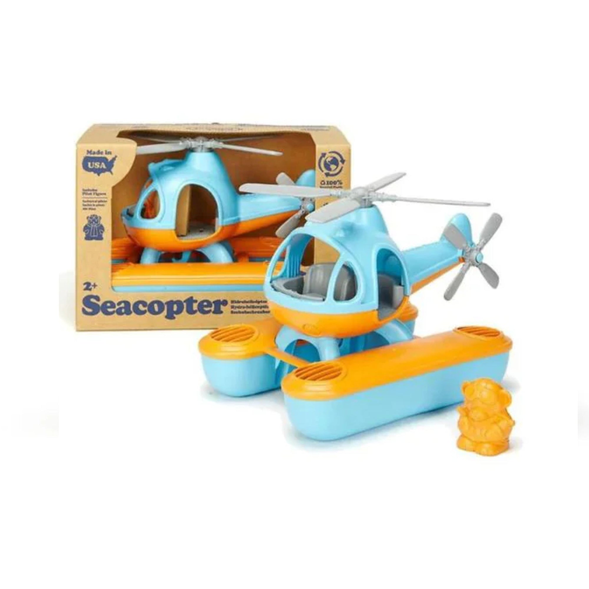 Green Toys Seacopter - Blue Top / Orange