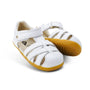 Bobux White Cross Jump Sandals Step Up