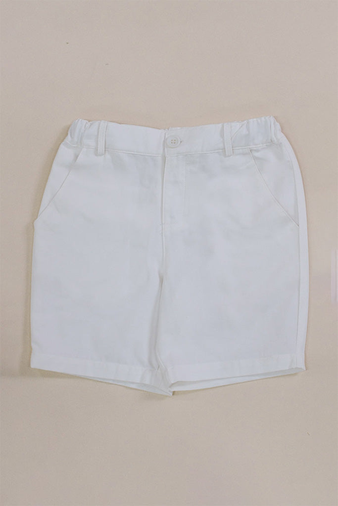 Charlie Shorts - White | Boys' Bottoms | The Elly Store Singapore