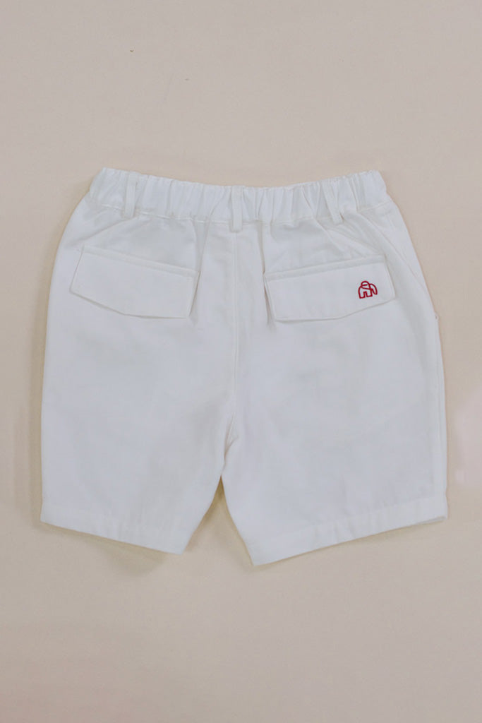 Charlie Shorts - White | Boys' Bottoms | The Elly Store Singapore