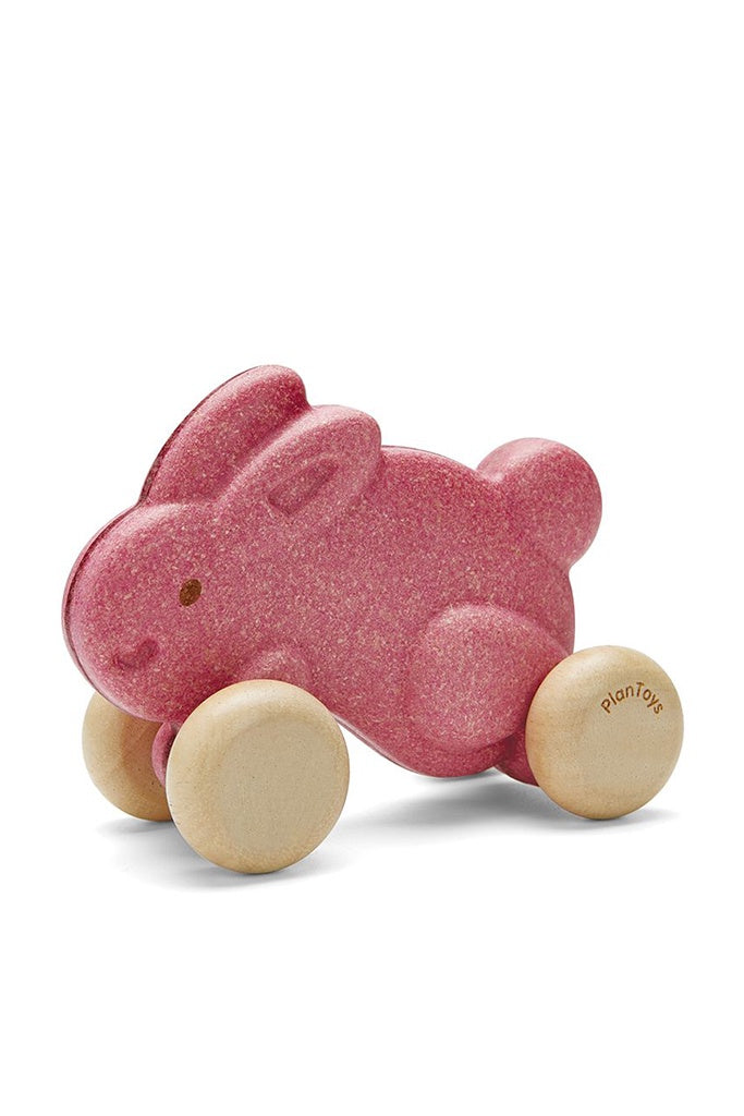 Plan Toys - Push Along Bunny Pink