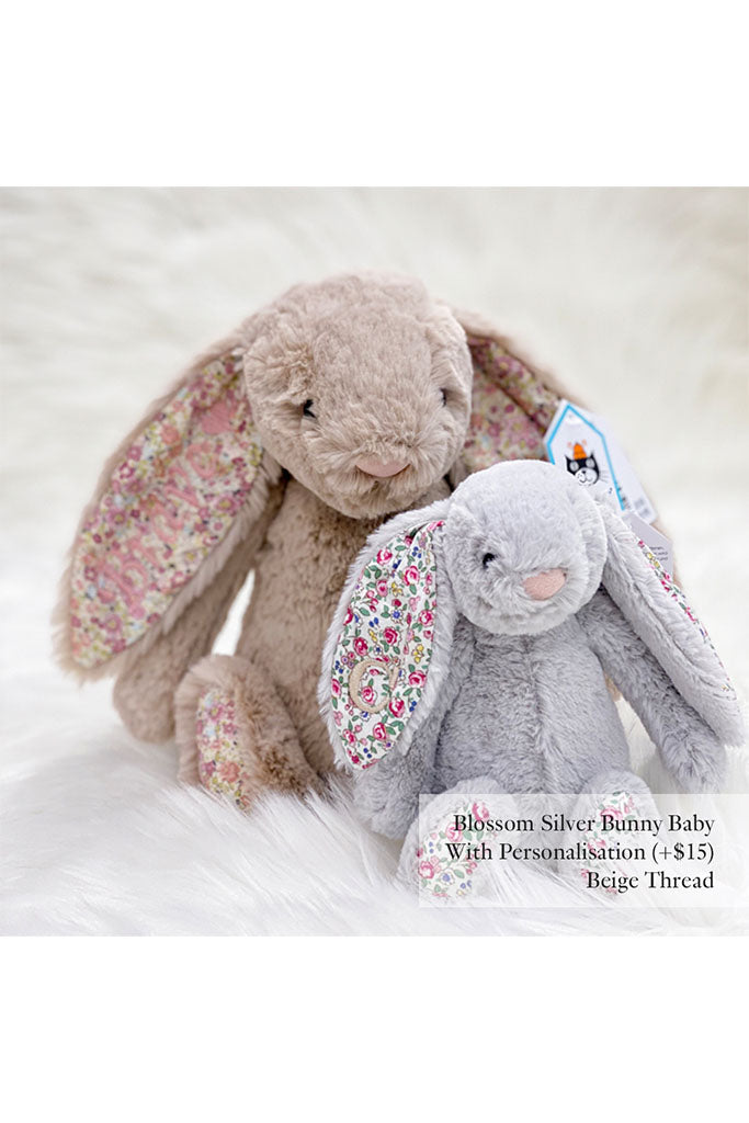 Jellycat blossom bunny medium hot sale silver