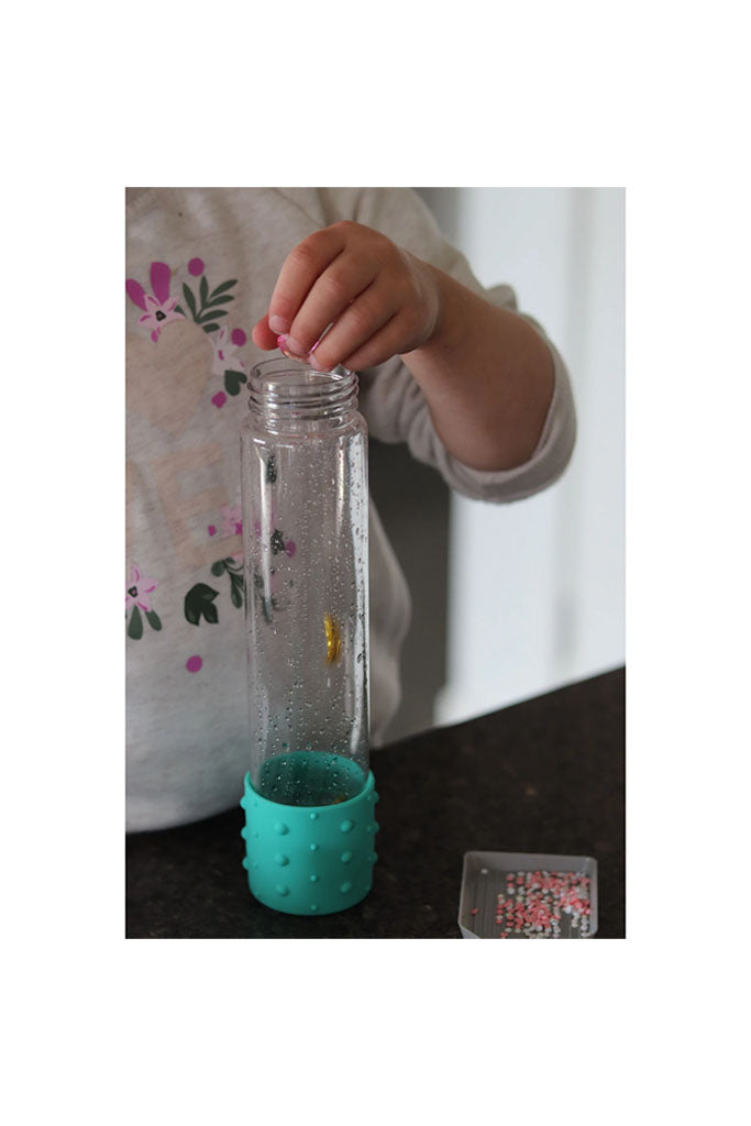 DIY Calm Down Bottle - Teal by Jellystone Designs | Ideal for Sensory Play | The Elly Store Singapore