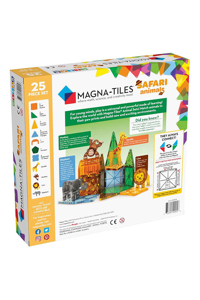 Safari Animals 25 Piece Set by Magna-Tiles | The Elly Store Singapore